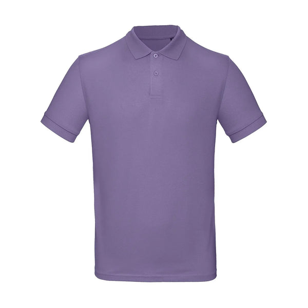 Polo Organic Uomo viola / S - personalizzabile con logo