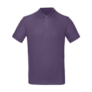 Polo Organic Uomo viola / S - personalizzabile con logo