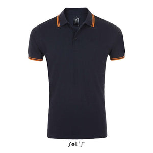Polo Pasadena  Uomo 200 Blu Scuro/Arancione Chiaro / S - personalizzabile con logo