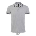 Polo Pasadena  Uomo 200 Grey Melange/ French Navy / S - personalizzabile con logo