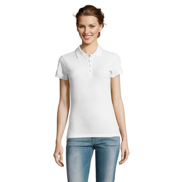Polo People Donna  210G Bianco / S - personalizzabile con logo