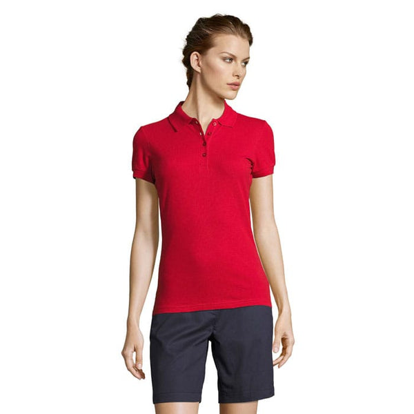Polo People Donna  210G Rosso / S - personalizzabile con logo