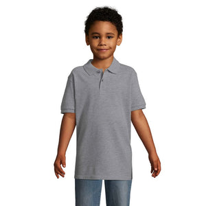 Polo Perfect Kids  180G grigio / L - personalizzabile con logo
