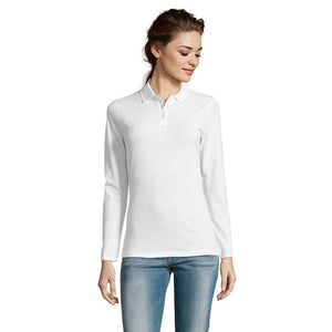 Polo Perfect  Lsl Donna 180 Bianco / S - personalizzabile con logo