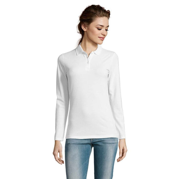 Polo Perfect  Lsl Donna 180 Bianco / S - personalizzabile con logo