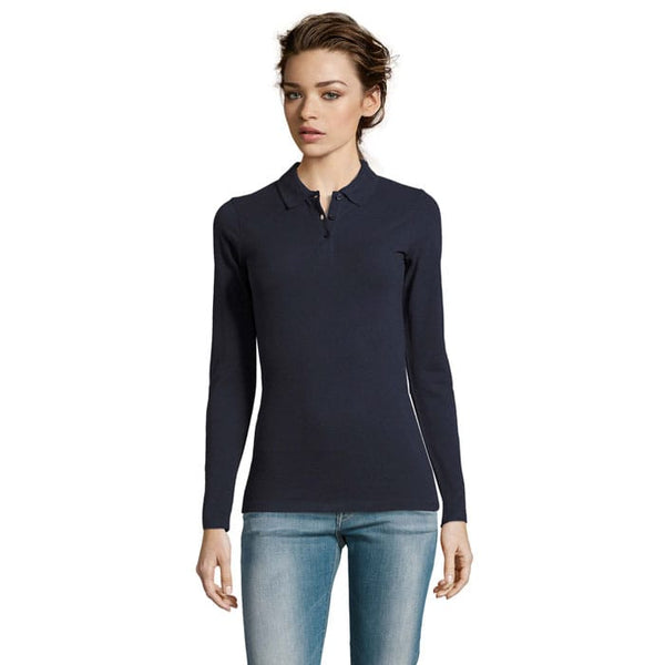 Polo Perfect  Lsl Donna 180 blu navy / S - personalizzabile con logo