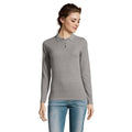Polo Perfect  Lsl Donna 180 grigio / S - personalizzabile con logo