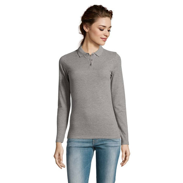 Polo Perfect  Lsl Donna 180 grigio / S - personalizzabile con logo
