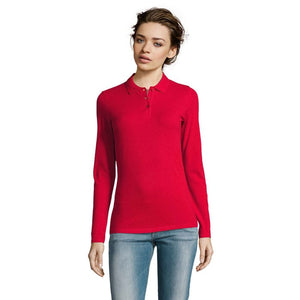 Polo Perfect  Lsl Donna 180 Rosso / S - personalizzabile con logo