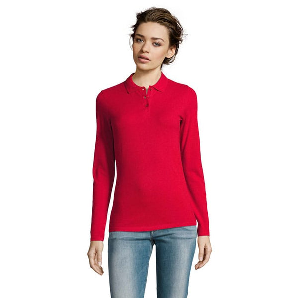 Polo Perfect  Lsl Donna 180 Rosso / S - personalizzabile con logo