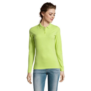 Polo Perfect  Lsl Donna 180 verde calce / S - personalizzabile con logo