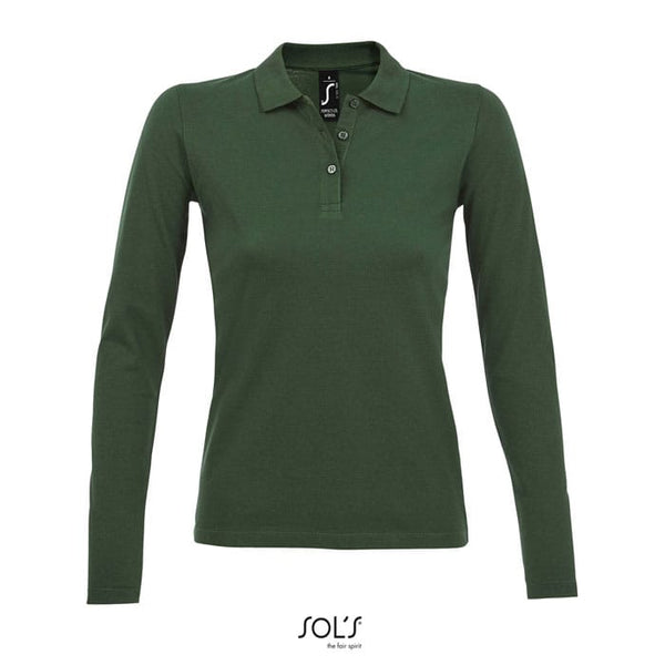 Polo Perfect  Lsl Donna 180 verde / S - personalizzabile con logo