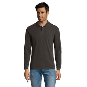 Polo Perfect  Lsl Uomo 180 Antracite Melange / S - personalizzabile con logo