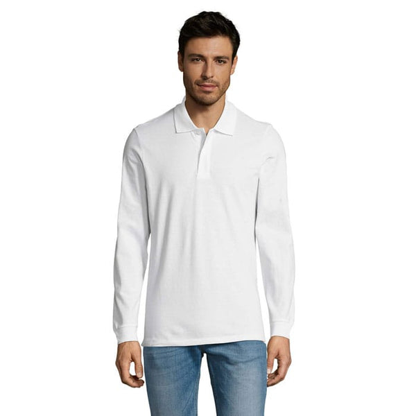 Polo Perfect  Lsl Uomo 180 Bianco / S - personalizzabile con logo