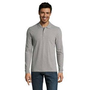 Polo Perfect  Lsl Uomo 180 grigio / S - personalizzabile con logo