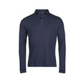 Polo Pima Cotton Long Sleeve blu / S - personalizzabile con logo