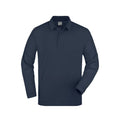Polo Piqué Long-sleeved blu / S - personalizzabile con logo