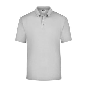 Polo Piqué Medium light-grey / S - personalizzabile con logo
