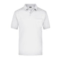 Polo Piqué Pocket bianco / S - personalizzabile con logo