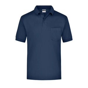 Polo Piqué Pocket blu / S - personalizzabile con logo