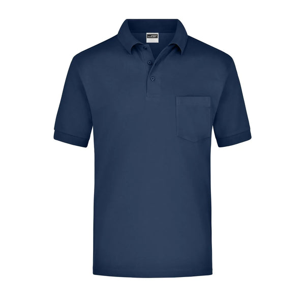 Polo Piqué Pocket blu / S - personalizzabile con logo