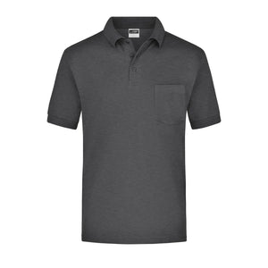 Polo Piqué Pocket grigio / S - personalizzabile con logo