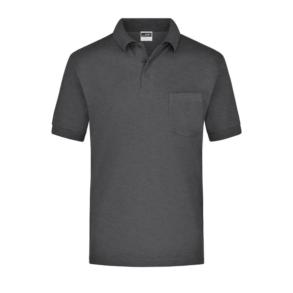 Polo Piqué Pocket grigio / S - personalizzabile con logo