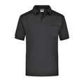 Polo Piqué Pocket nero / S - personalizzabile con logo