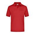 Polo Piqué Pocket rosso / S - personalizzabile con logo