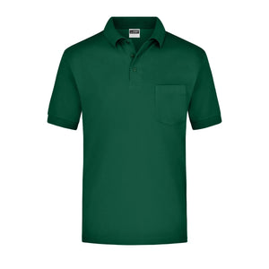 Polo Piqué Pocket verde / S - personalizzabile con logo