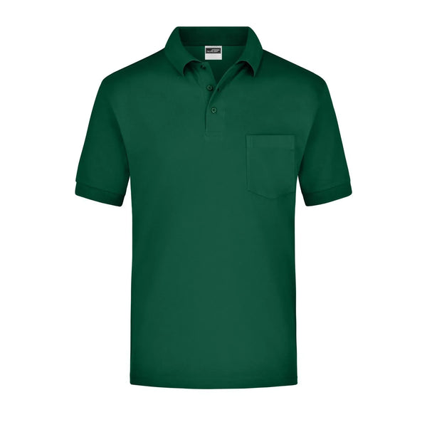 Polo Piqué Pocket verde / S - personalizzabile con logo