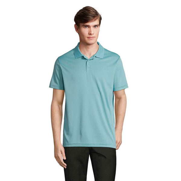 Polo Pitcher Unisex verde calce / XS - personalizzabile con logo