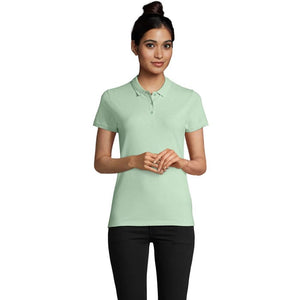 Polo  Planet Donna 170G verde calce / XS - personalizzabile con logo