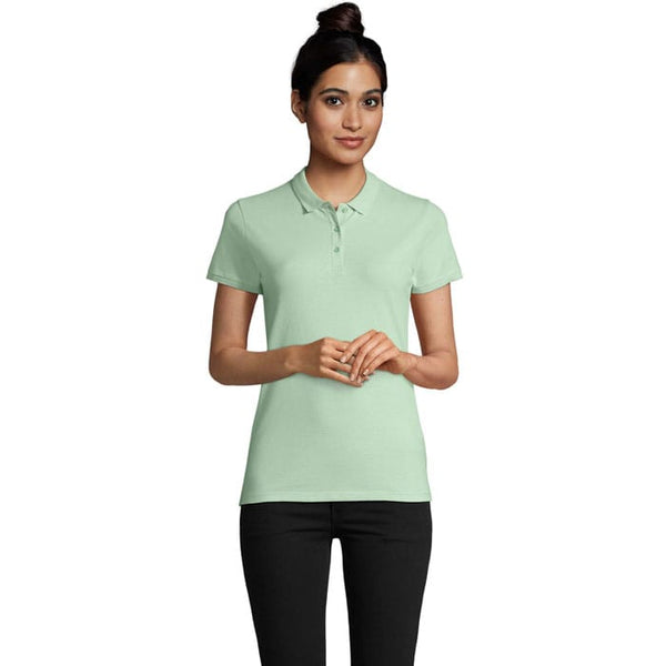 Polo  Planet Donna 170G verde calce / XS - personalizzabile con logo