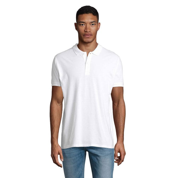 Polo  Planet Uomo 170G Bianco / S - personalizzabile con logo