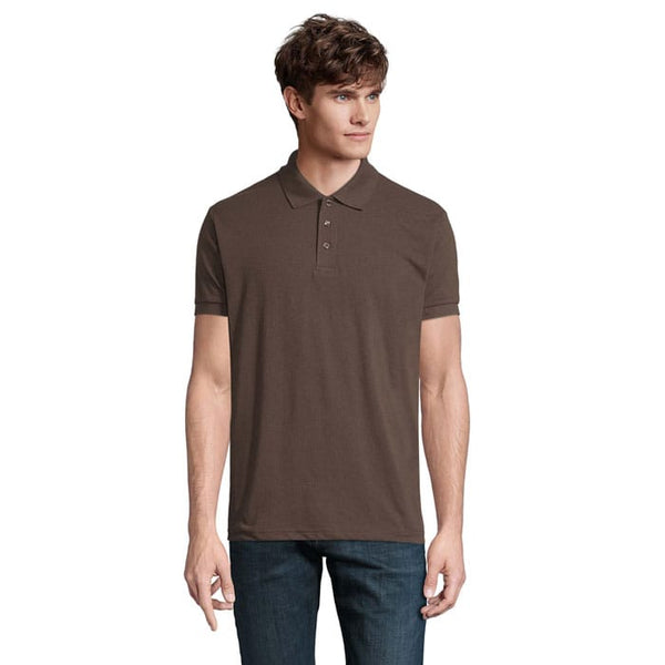 Polo Prime-Men -200G marrone / S - personalizzabile con logo