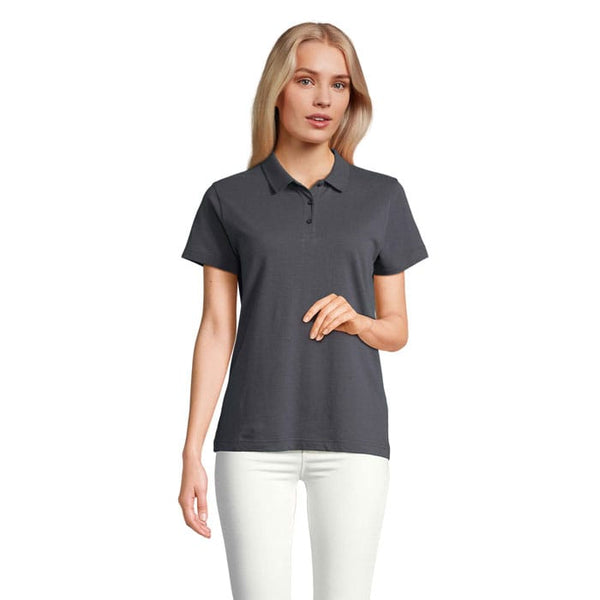 Polo Pulse  Donna grigio scuro / XS - personalizzabile con logo