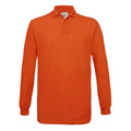 Polo Safran Manica Lunga arancione / S - personalizzabile con logo