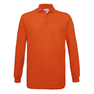 Polo Safran Manica Lunga arancione / S - personalizzabile con logo