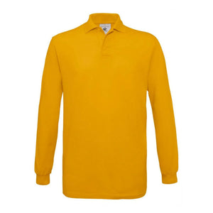 Polo Safran Manica Lunga giallo / S - personalizzabile con logo