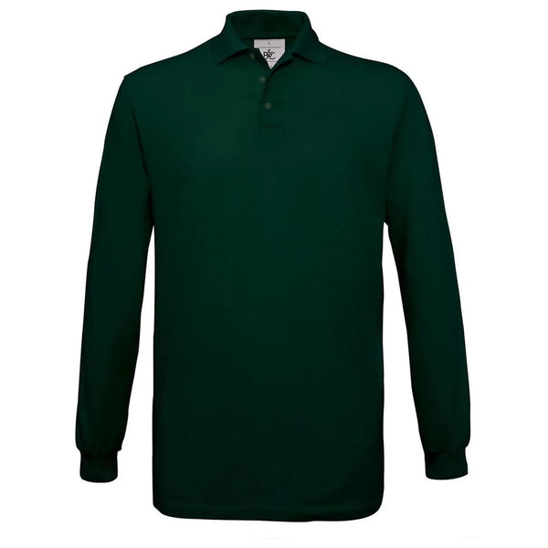 Polo Safran Manica Lunga verde / S - personalizzabile con logo
