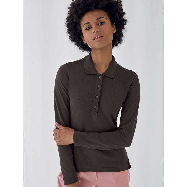 Polo Safran Pure Manica Lunga Donna - personalizzabile con logo