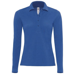 Polo Safran Pure Manica Lunga Donna royal / XS - personalizzabile con logo