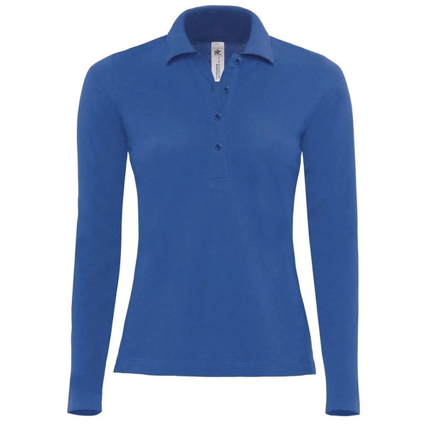 Polo Safran Pure Manica Lunga Donna royal / XS - personalizzabile con logo
