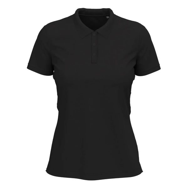 Polo Stretch Women nero / XS - personalizzabile con logo