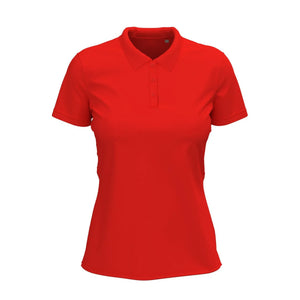 Polo Stretch Women rosso / XS - personalizzabile con logo