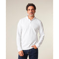 Polo Unisex Manica Lunga Prepster 2.0 Long Sleeve bianco / XXS - personalizzabile con logo