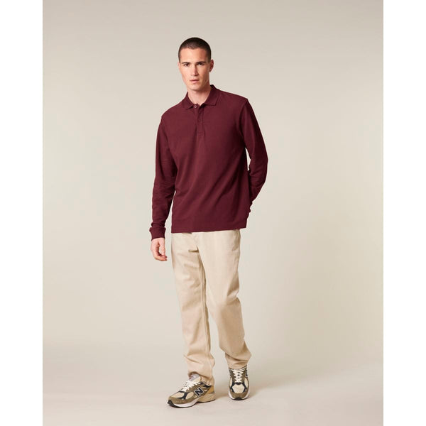 Polo Unisex Manica Lunga Prepster 2.0 Long Sleeve bordeaux / XXS - personalizzabile con logo