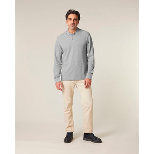 Polo Unisex Manica Lunga Prepster 2.0 Long Sleeve grigio / XXS - personalizzabile con logo