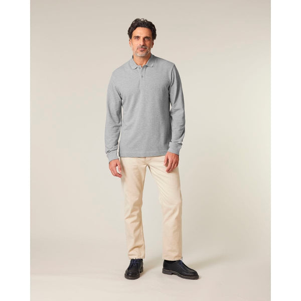 Polo Unisex Manica Lunga Prepster 2.0 Long Sleeve grigio / XXS - personalizzabile con logo